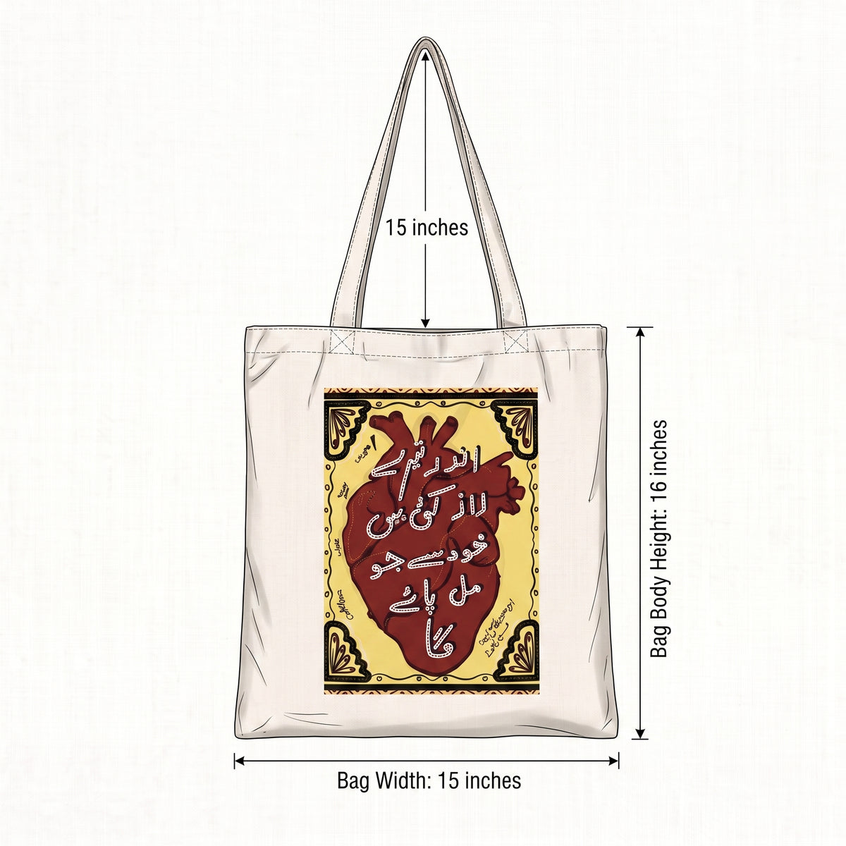 Raaz-e-Dil-Canvas Tote Bag