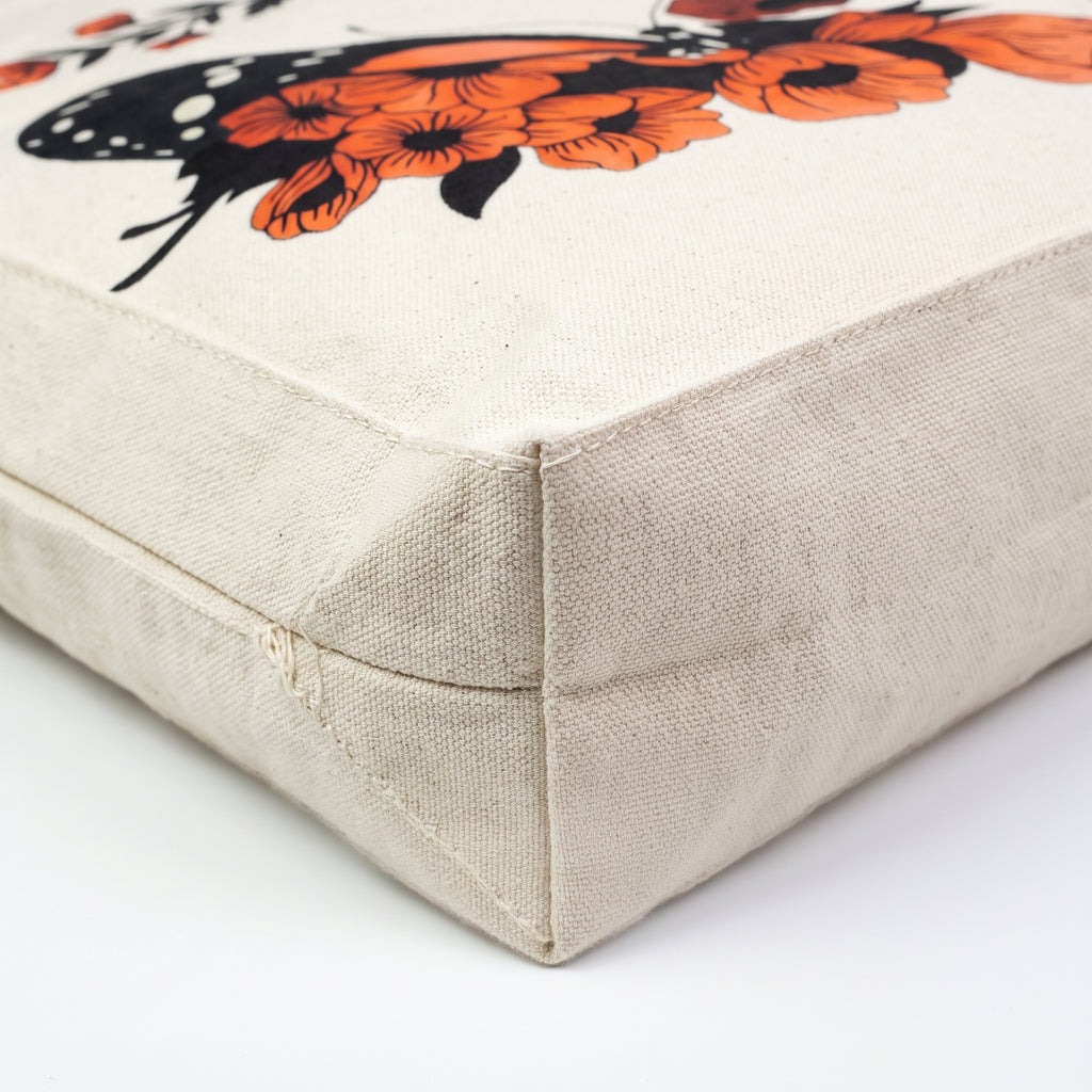 Monarch's Bloom-Canvas Tote Bag