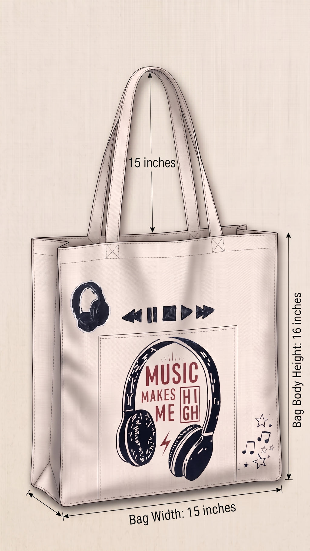 High Notes-Canvas Tote Bag