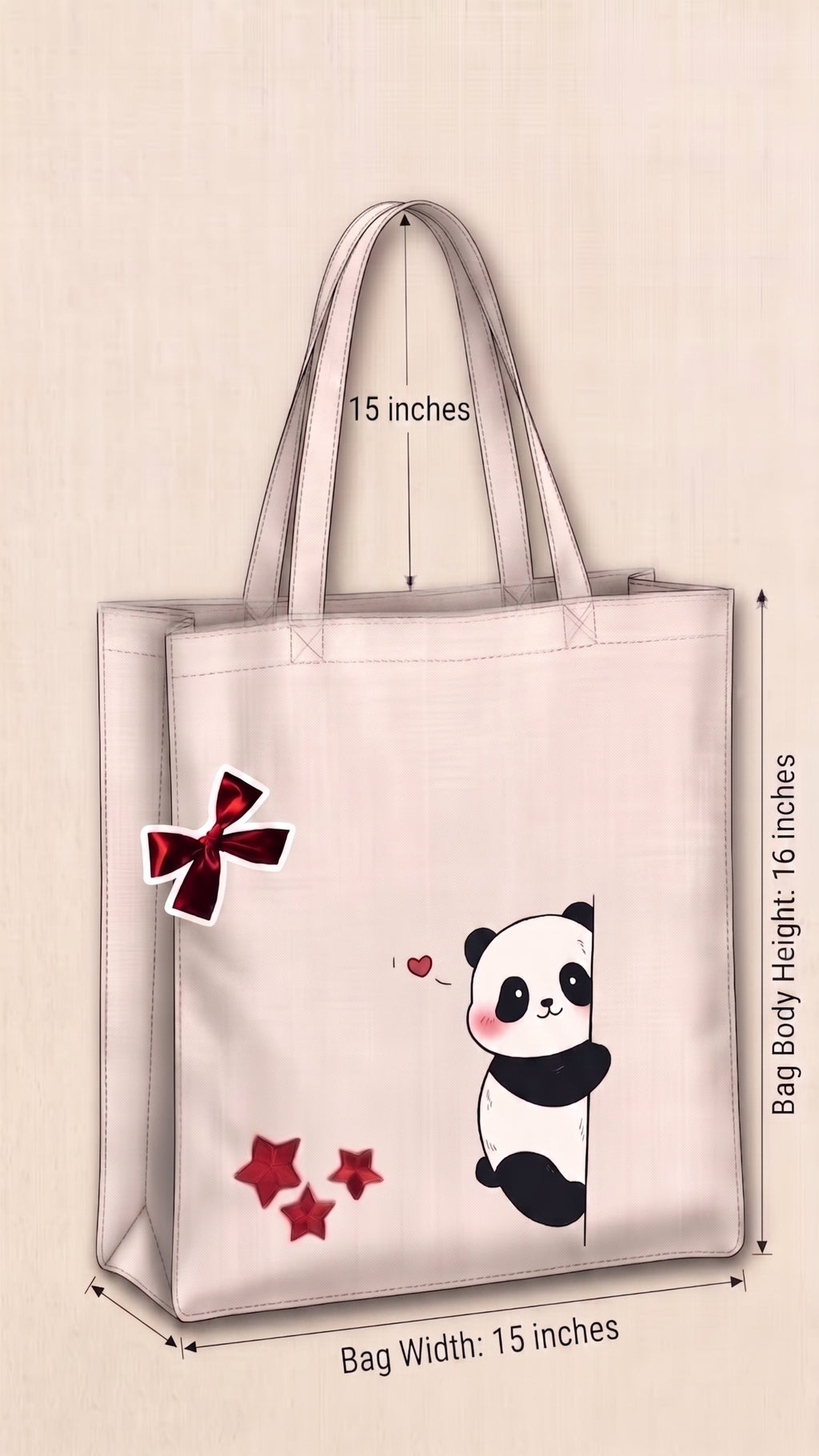 Peeking Panda-Canvas Tote Bag